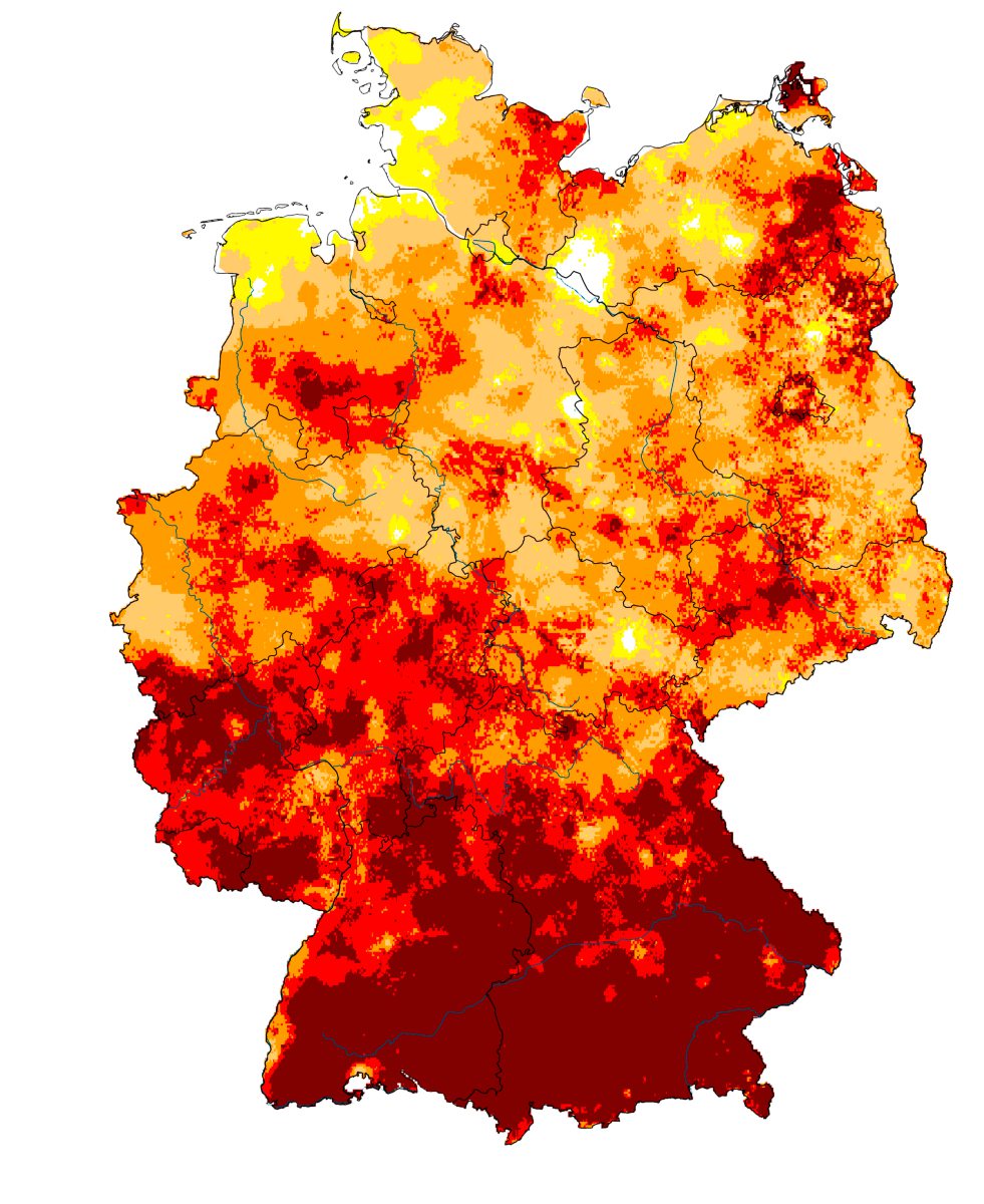 Karte Dürremonitor August 2026