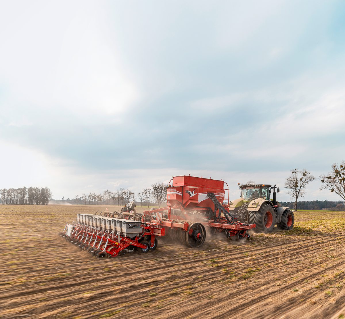 Einzelkornsäaggregat an einer polnischen Strip-Till-Maschine