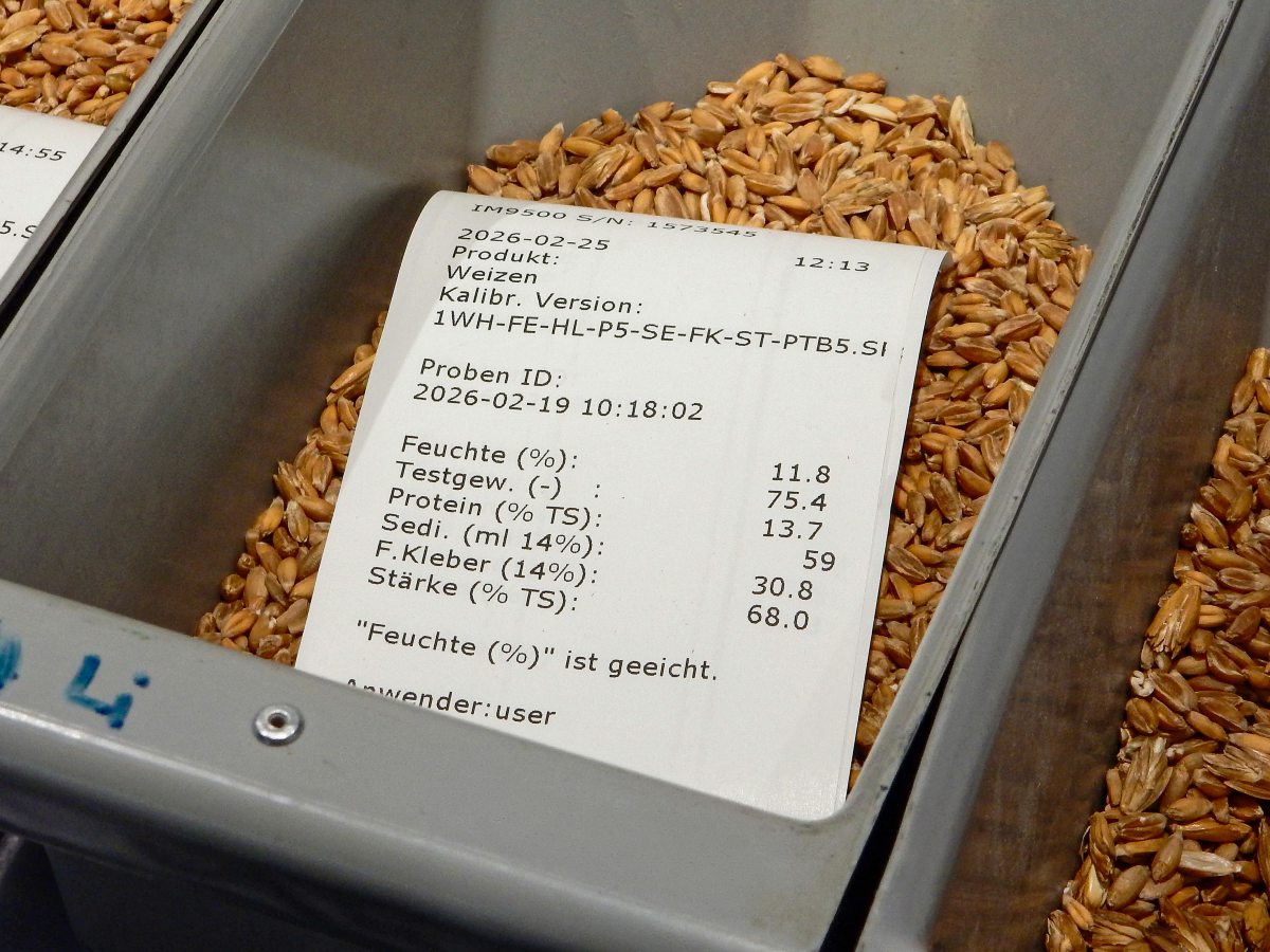 Probenentnahmestelle für Getreide