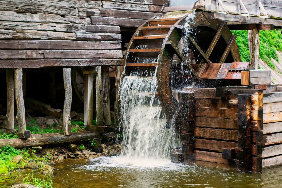 Wasserrad einer Mühle