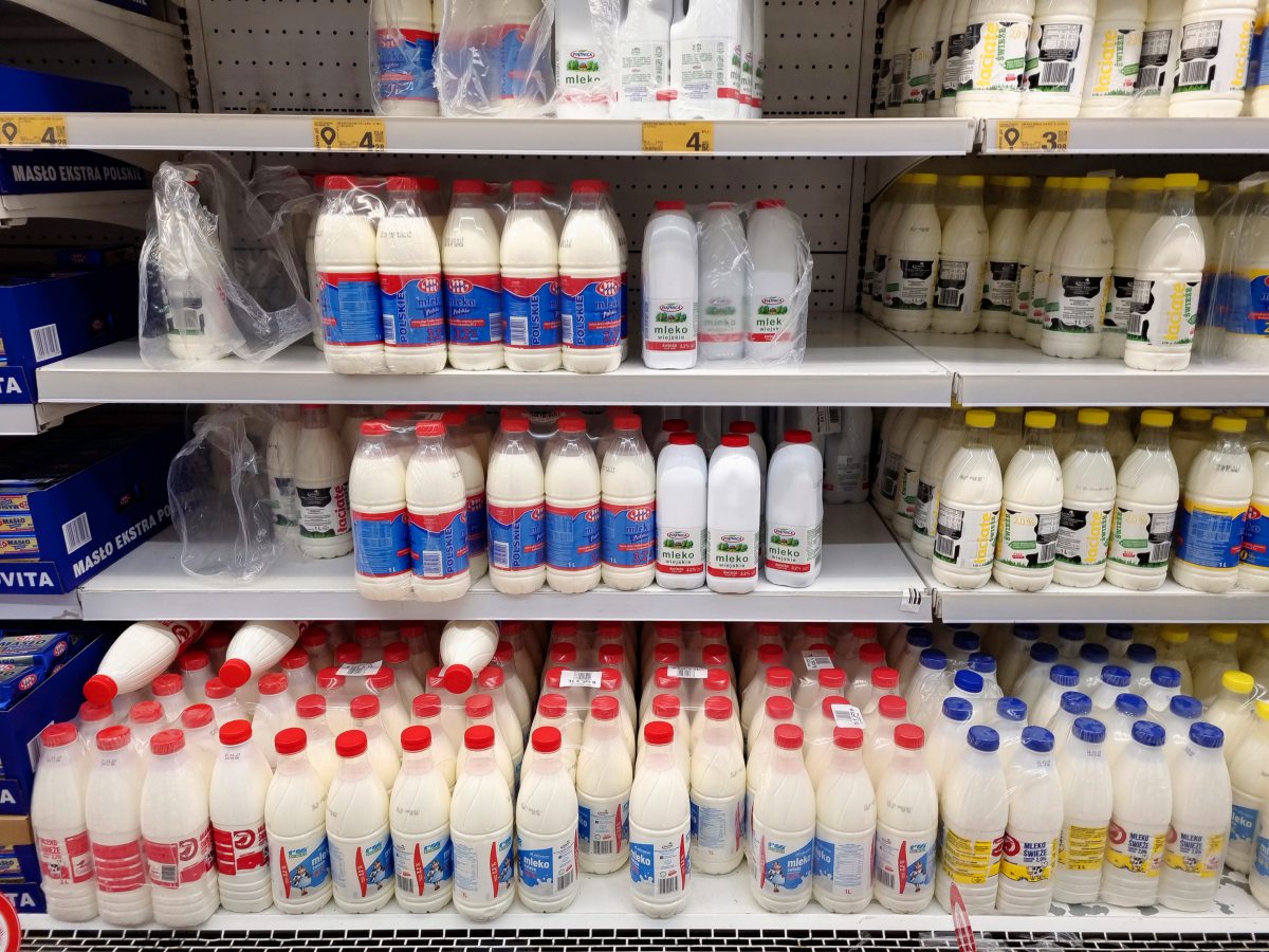 Milchprodukte in einem polnischen Supermarkt
