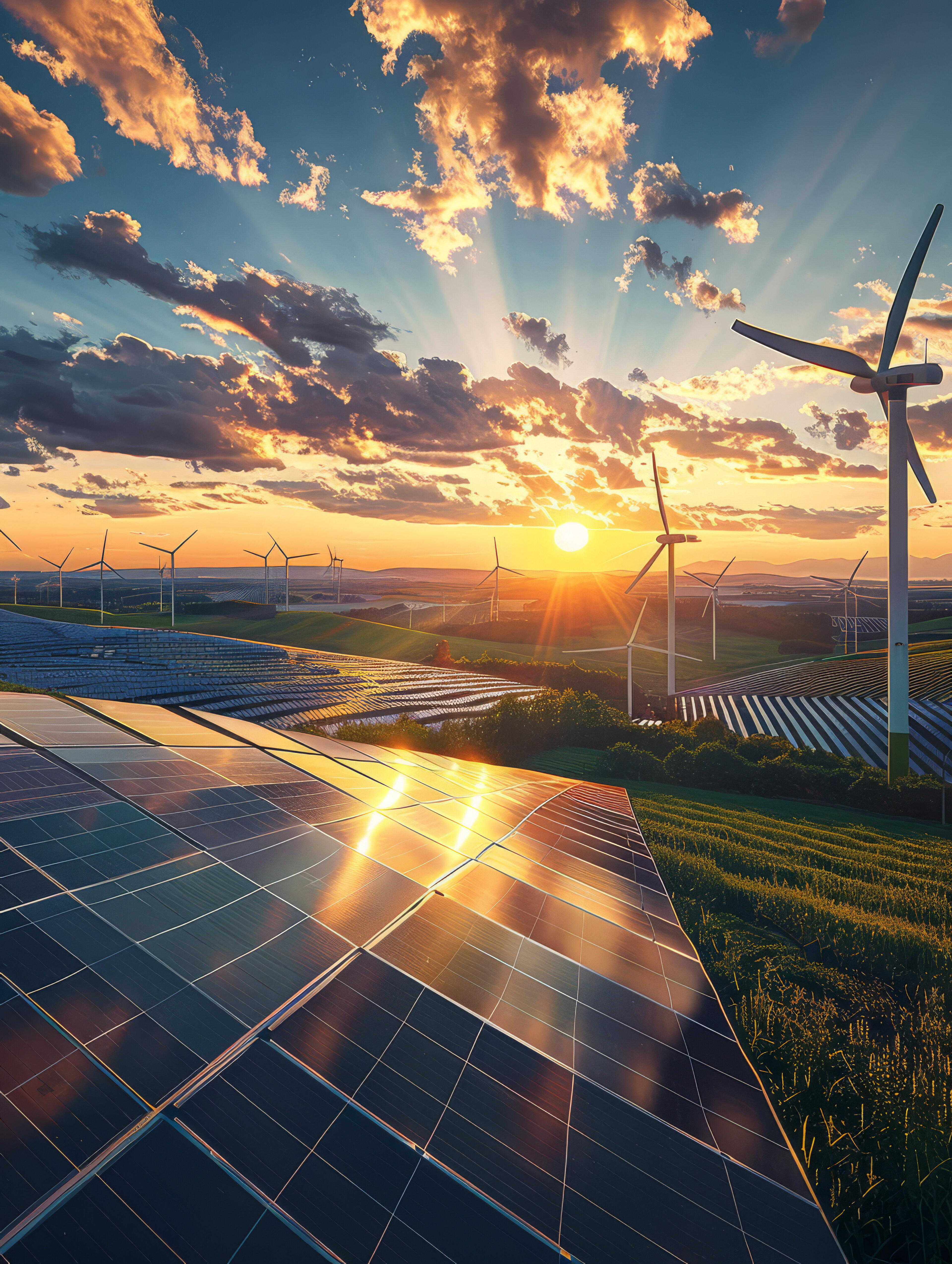 Windkraftanlagen und Photovoltaik