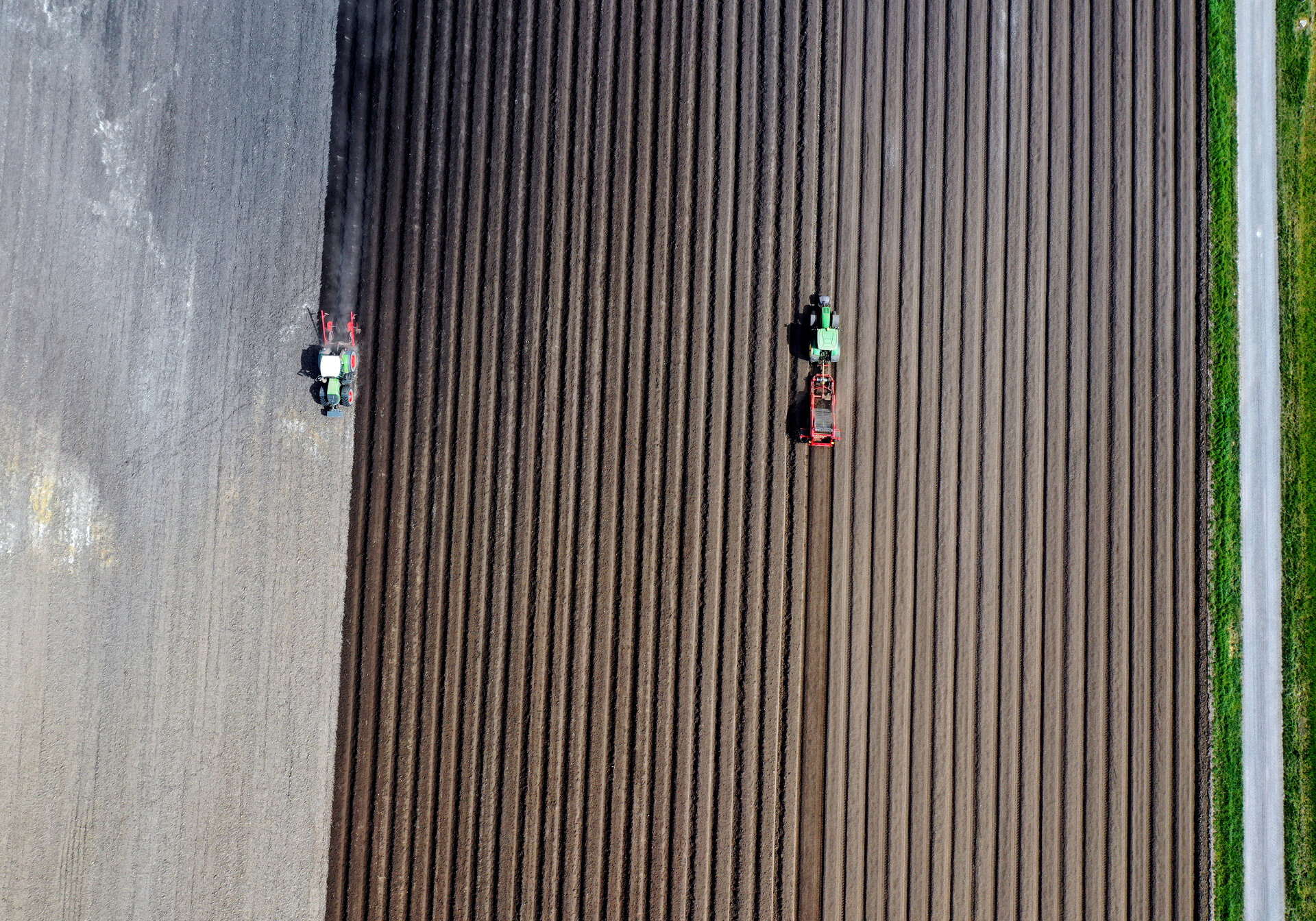 Fuftbild Kartoffeln legen