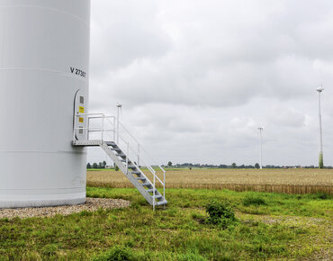 Fuß eines Windrades