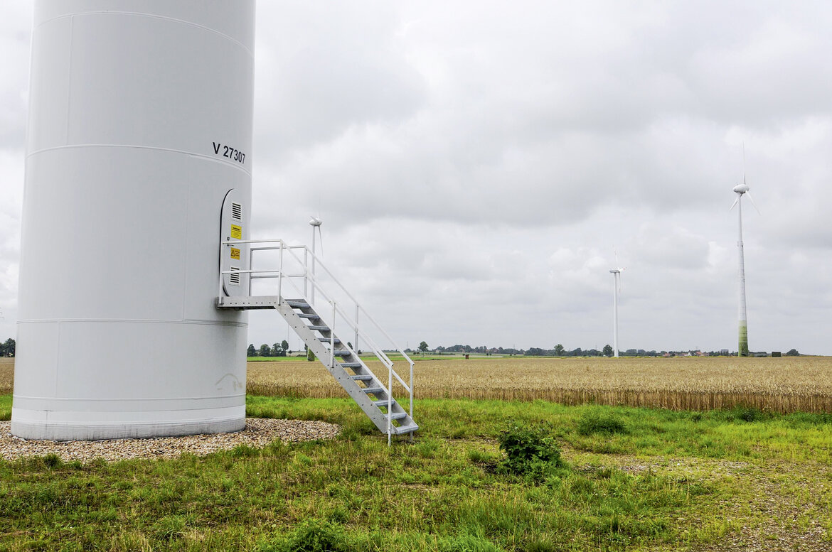 Fuß eines Windrades