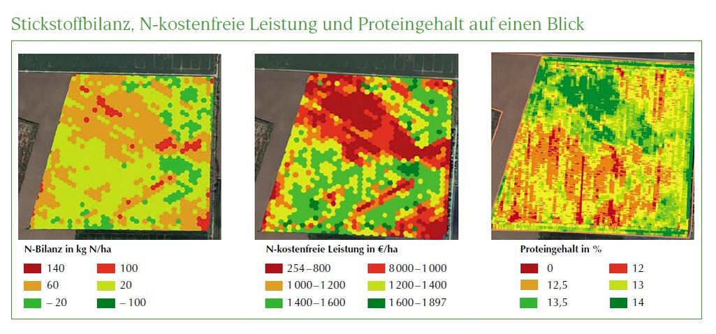 Stickstoffbilanz, N-kostenfreie Leistung und Proteingehalt auf einen Blick