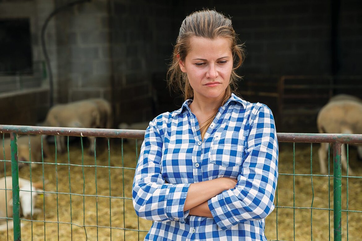 Resiginierte Frau 