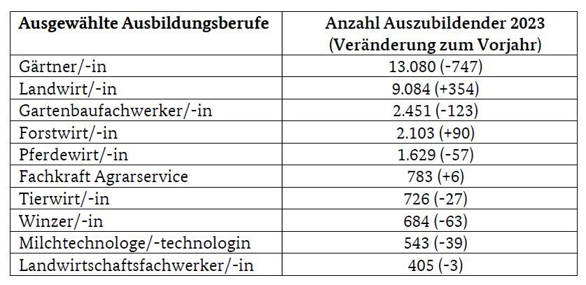 Ausbildungsberufe 