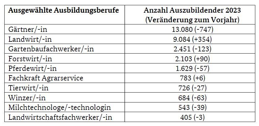 Ausbildungsberufe 