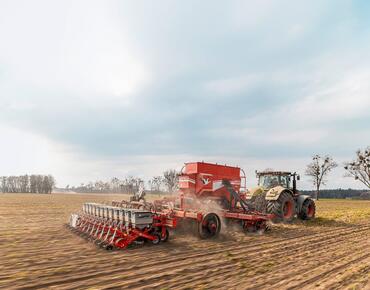 Einzelkornsäaggregat an einer polnischen Strip-Till-Maschine