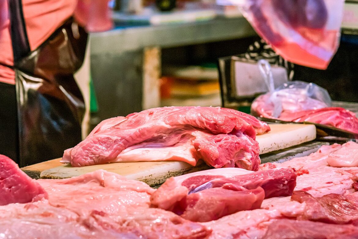 Fleischmarkt in China