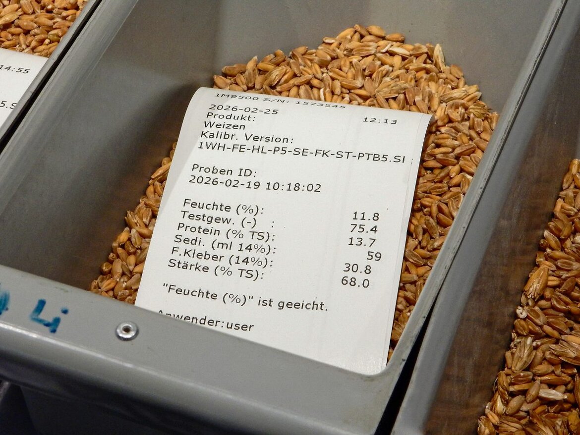 Probenentnahmestelle für Getreide