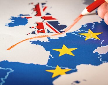 Landkarte mit Europa uns Großbritannien