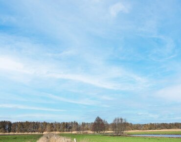 Entwässerungsgraben in Moorwiesen